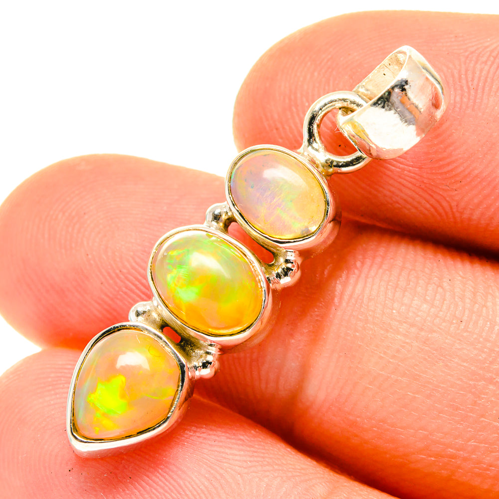 Ethiopian Opal Pendants handcrafted by Anasilvercos - PD760740