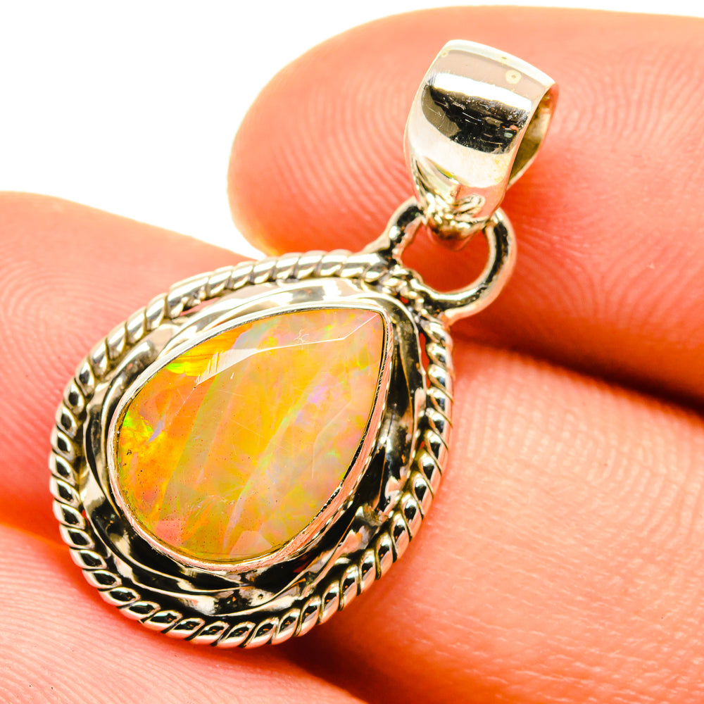 Ethiopian Opal Pendants handcrafted by Anasilvercos - PD760744
