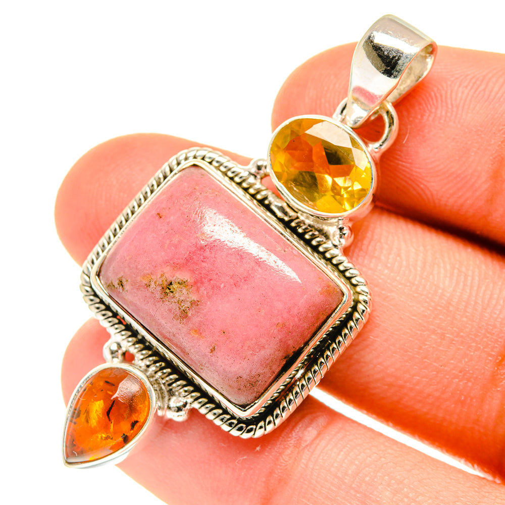 Rhodonite Pendants handcrafted by Anasilvercos - PD760752