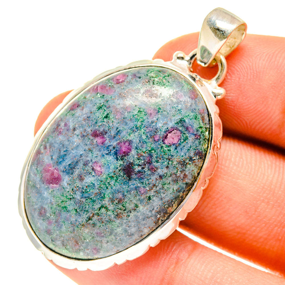 Ruby Fuchsite Pendants handcrafted by Anasilvercos - PD760757