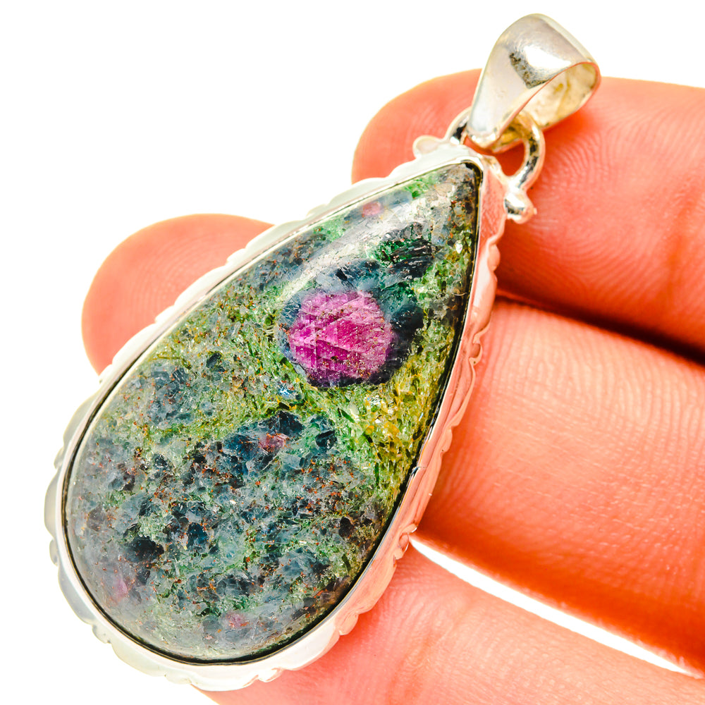 Ruby Fuchsite Pendants handcrafted by Anasilvercos - PD760765