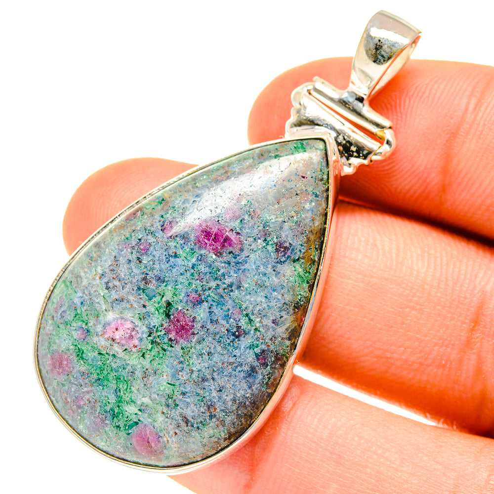 Ruby Fuchsite Pendants handcrafted by Anasilvercos - PD760772