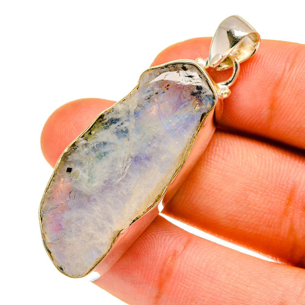 Rainbow Moonstone Pendants handcrafted by Anasilvercos - PD760784
