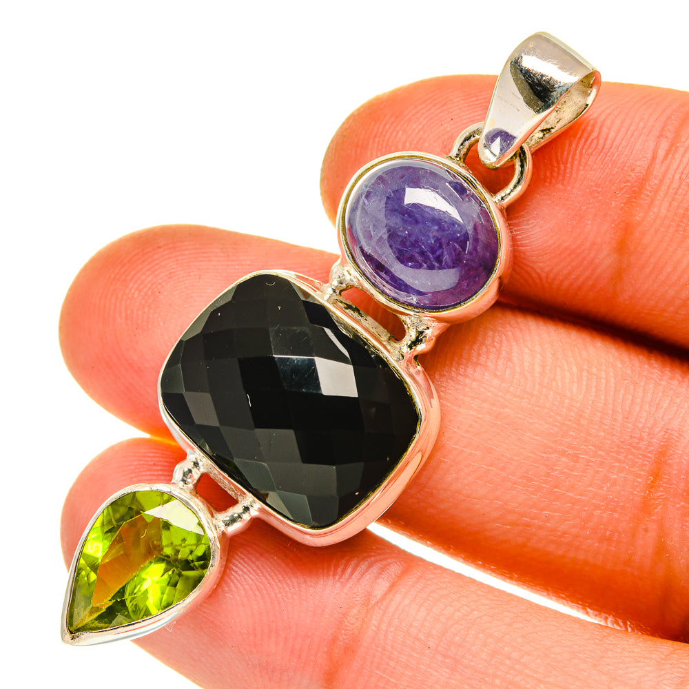 Black Onyx Pendants handcrafted by Anasilvercos - PD760787