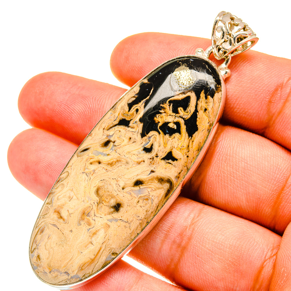 Peanut Wood Jasper Pendants handcrafted by Anasilvercos - PD760793