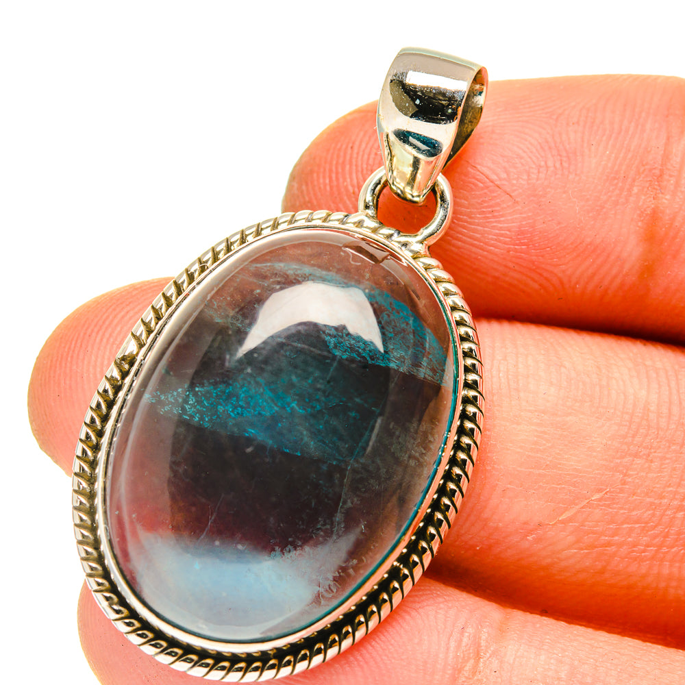 Blue Fluorite Pendants handcrafted by Anasilvercos - PD760801