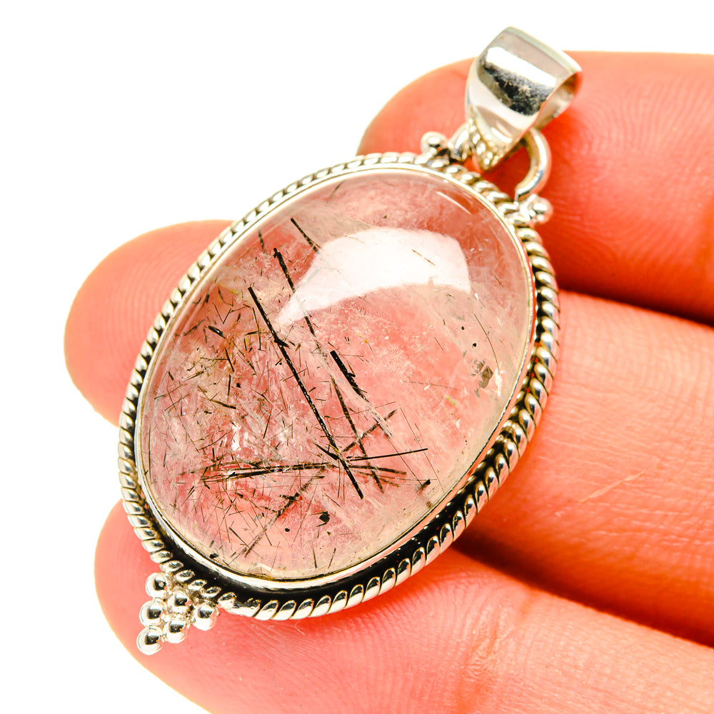 Tourmalinated Quartz Pendants handcrafted by Anasilvercos - PD760802