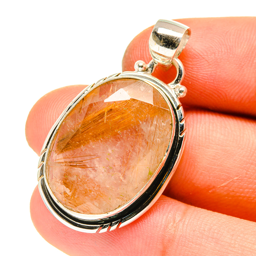 Rutilated Quartz Pendants handcrafted by Anasilvercos - PD760809