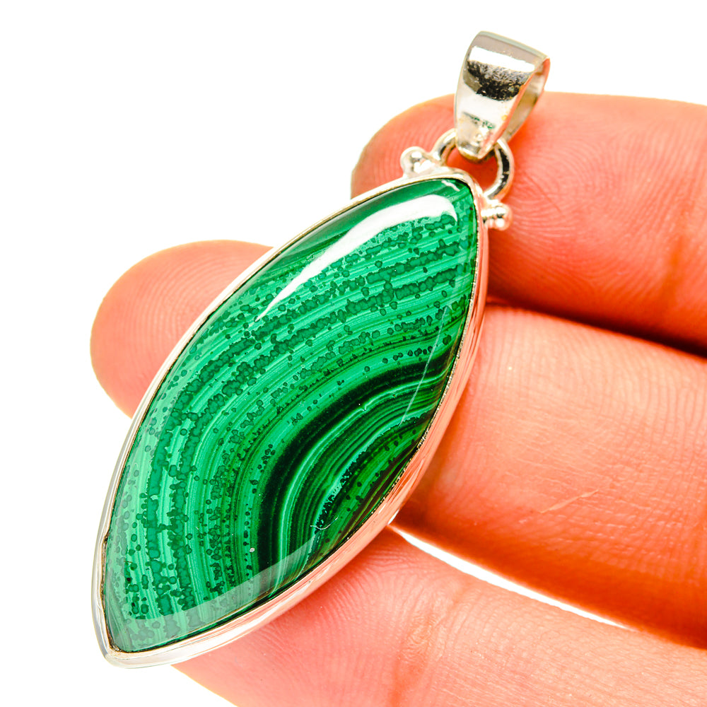 Malachite In Chrysocolla Pendants handcrafted by Anasilvercos - PD760818