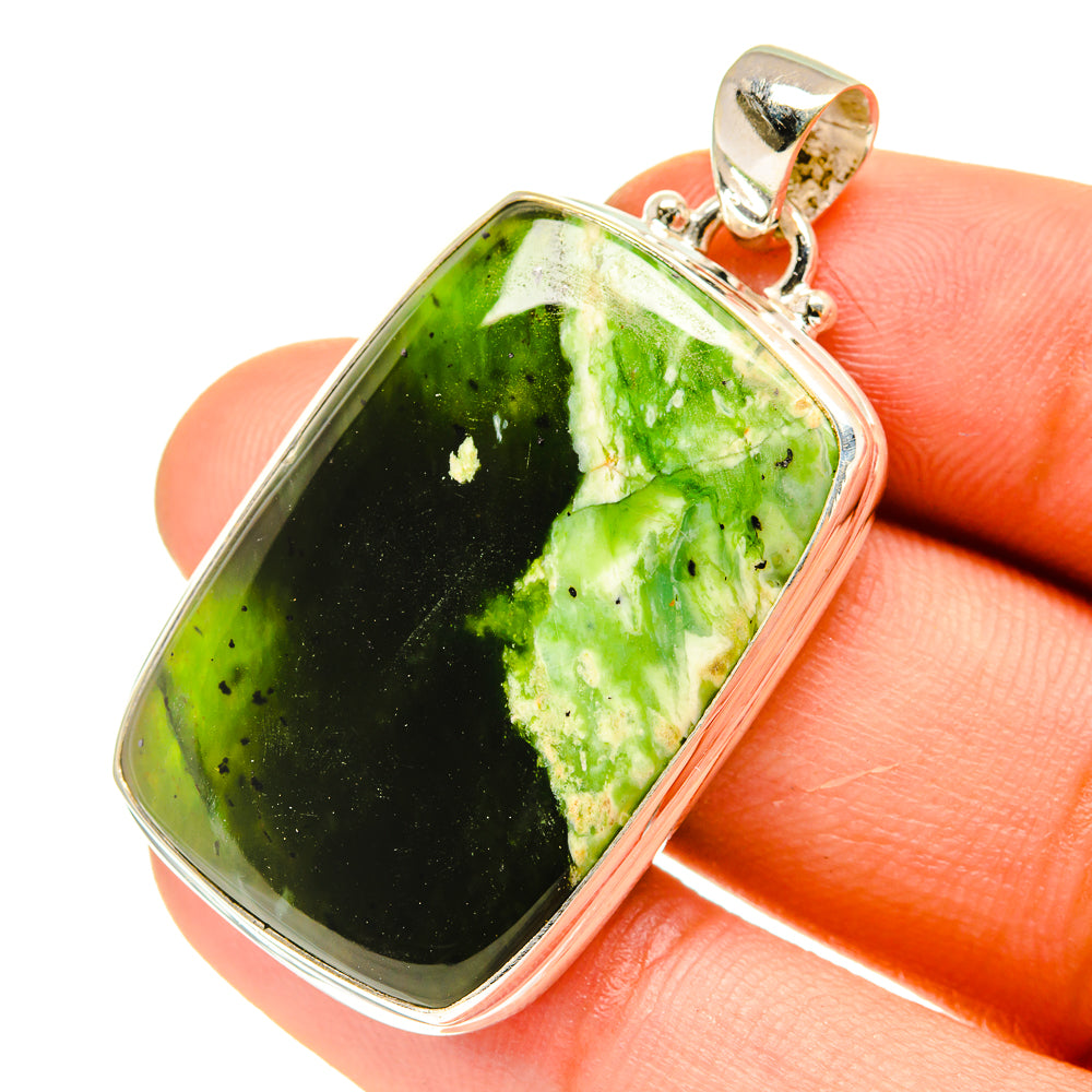 Australian Green Opal Pendants handcrafted by Anasilvercos - PD760820