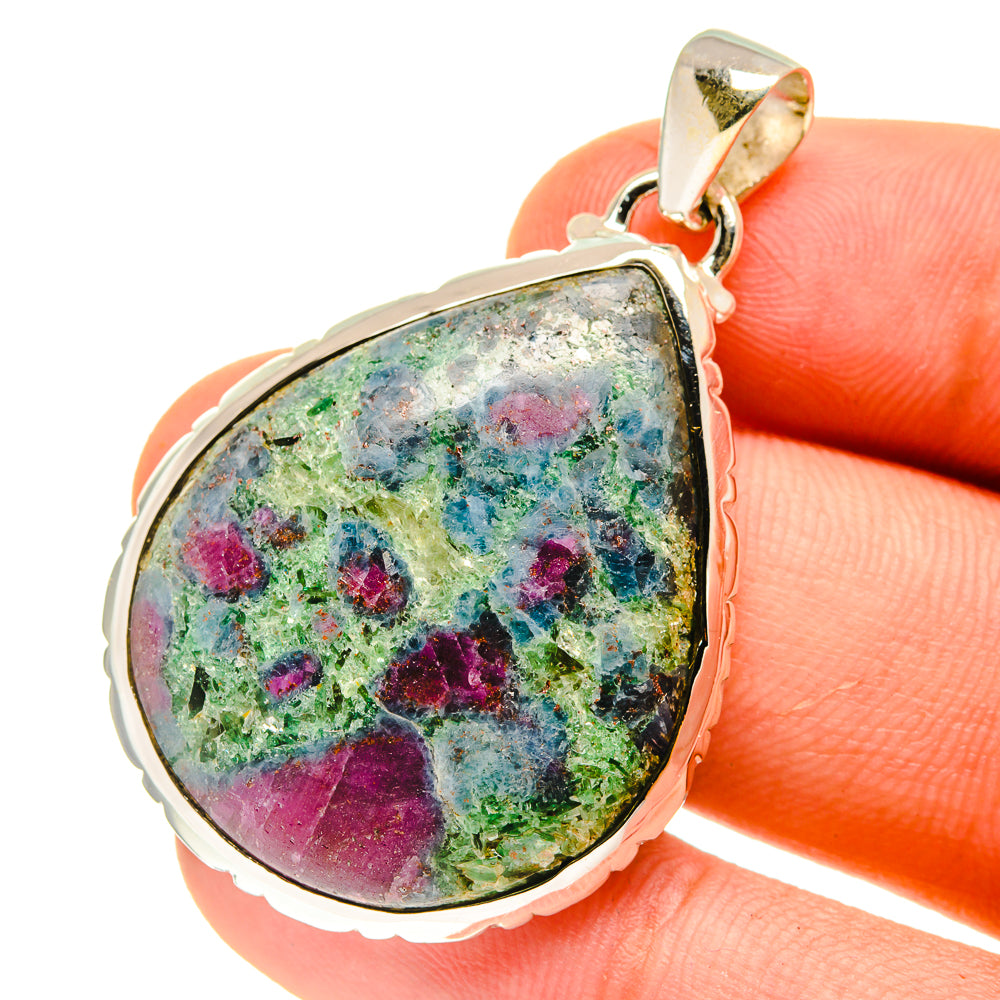 Ruby Fuchsite Pendants handcrafted by Anasilvercos - PD760822