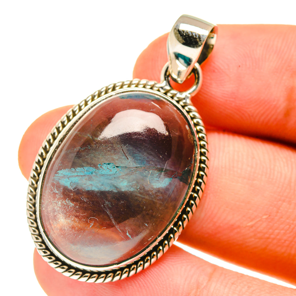 Blue Fluorite Pendants handcrafted by Anasilvercos - PD760824