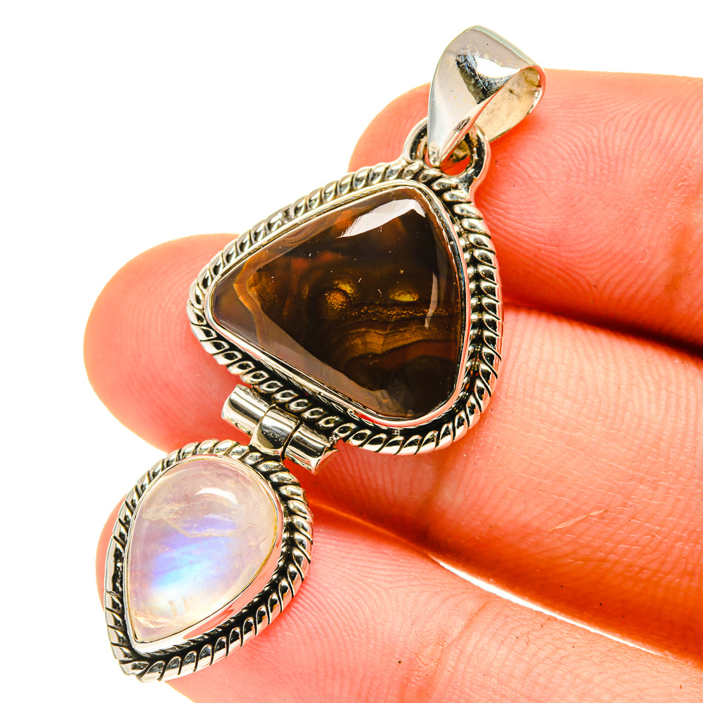 Mexican Fire Agate Pendants handcrafted by Anasilvercos - PD760831