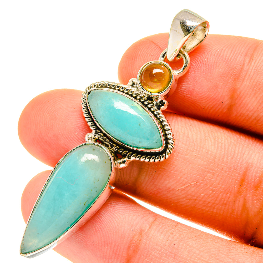 Peruvian Opal Pendants handcrafted by Anasilvercos - PD760856