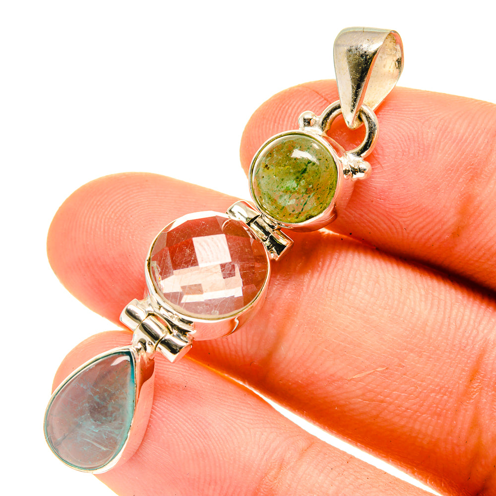 Blue Fluorite Pendants handcrafted by Anasilvercos - PD760860