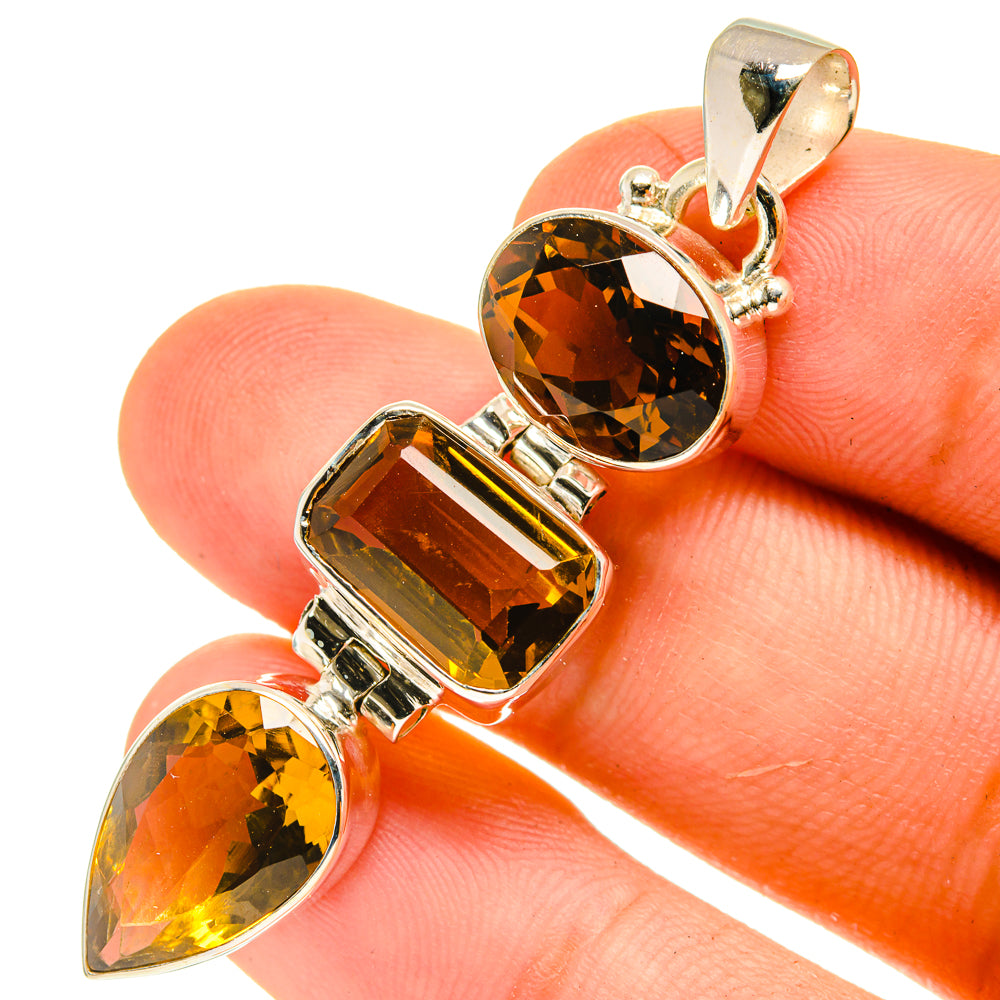 Mandarin Citrine Pendants handcrafted by Anasilvercos - PD760878