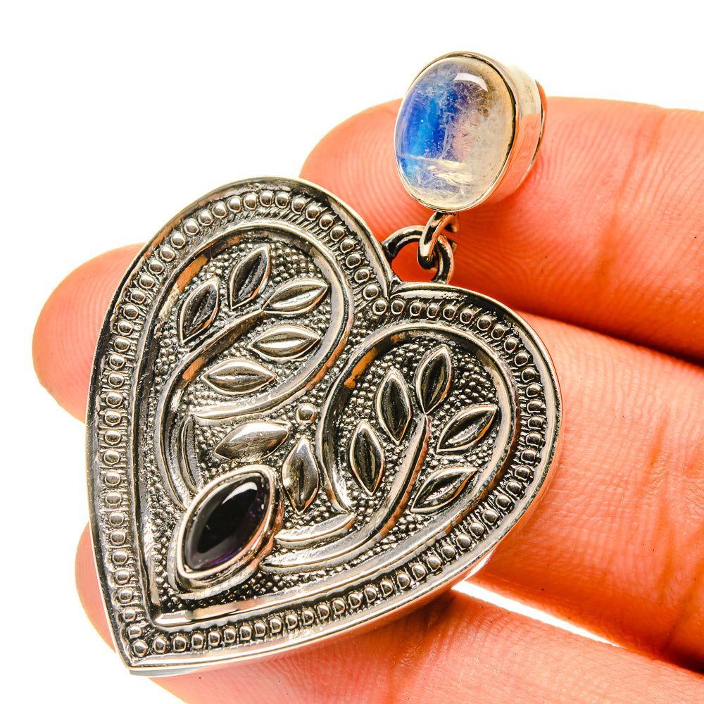 Rainbow Moonstone Pendants handcrafted by Anasilvercos - PD760889