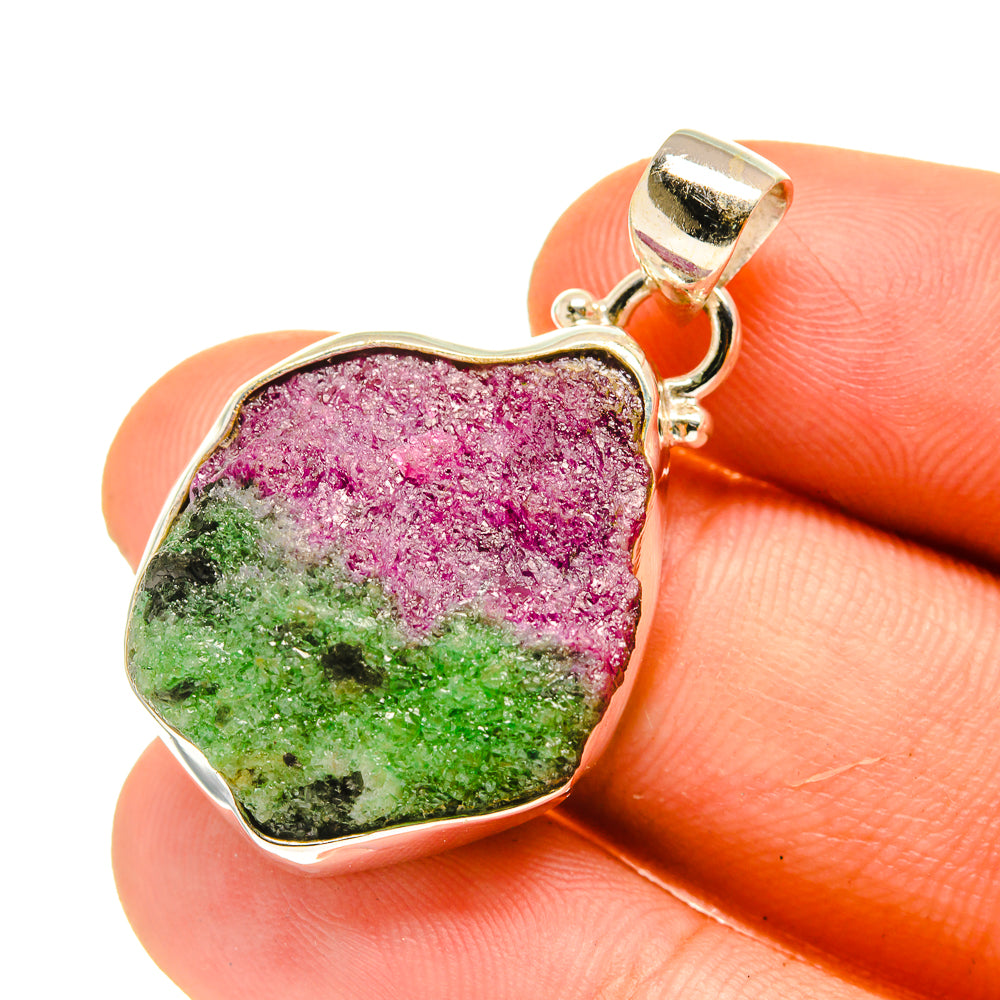 Ruby Zoisite Pendants handcrafted by Anasilvercos - PD760918