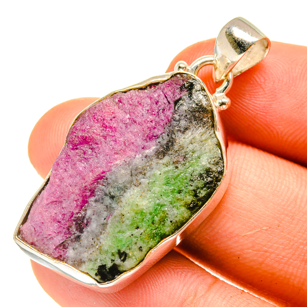 Ruby Zoisite Pendants handcrafted by Anasilvercos - PD760920