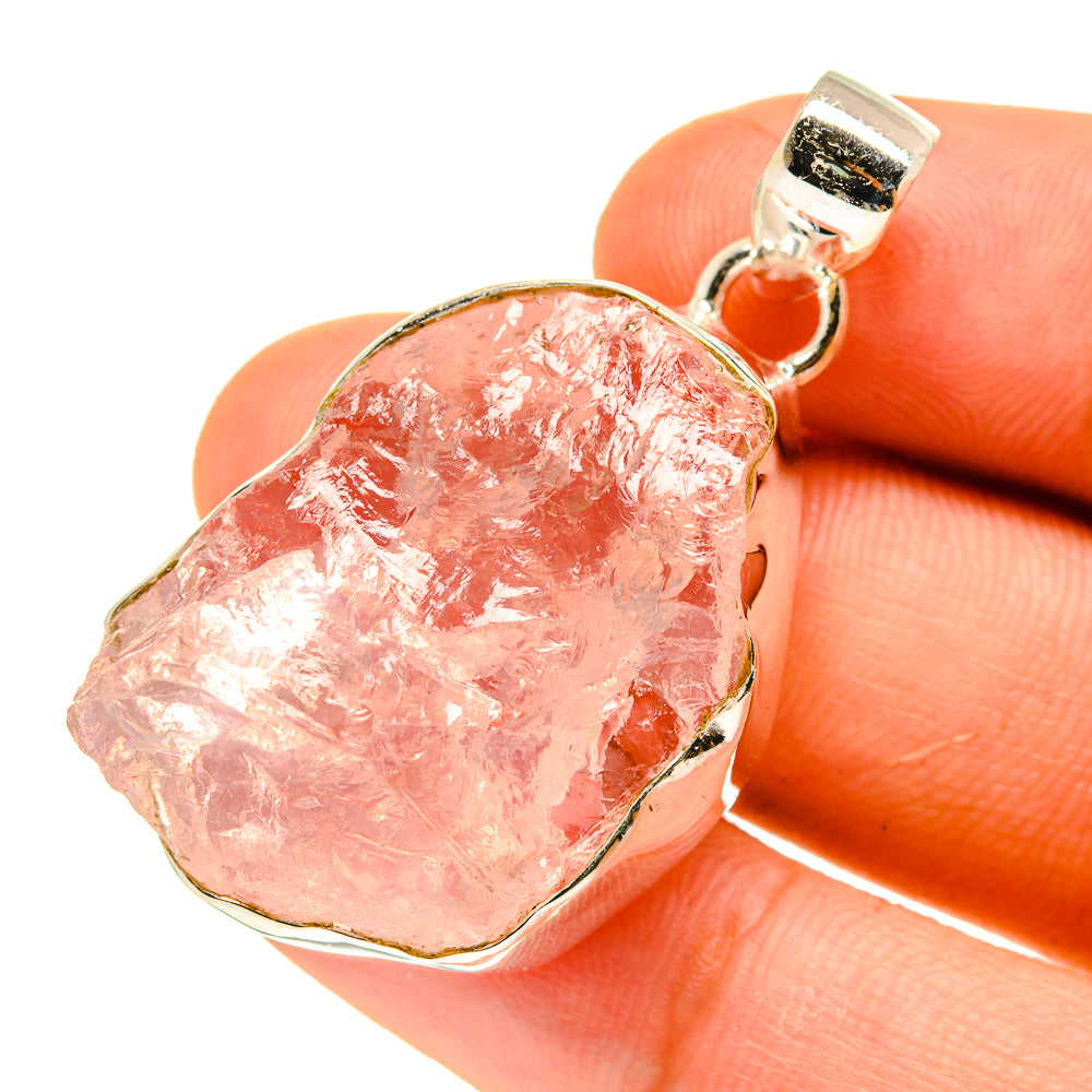 Rose Quartz Pendants handcrafted by Anasilvercos - PD760922