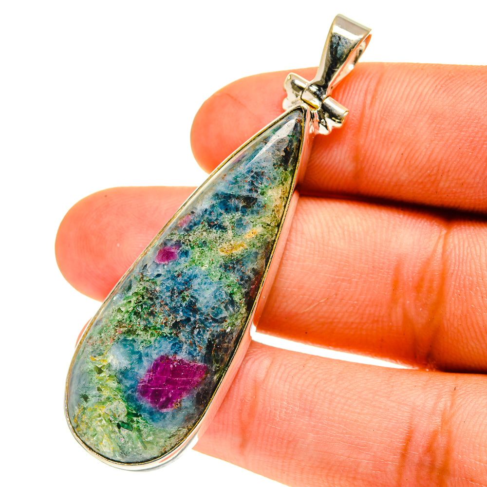 Ruby Fuchsite Pendants handcrafted by Anasilvercos - PD760928