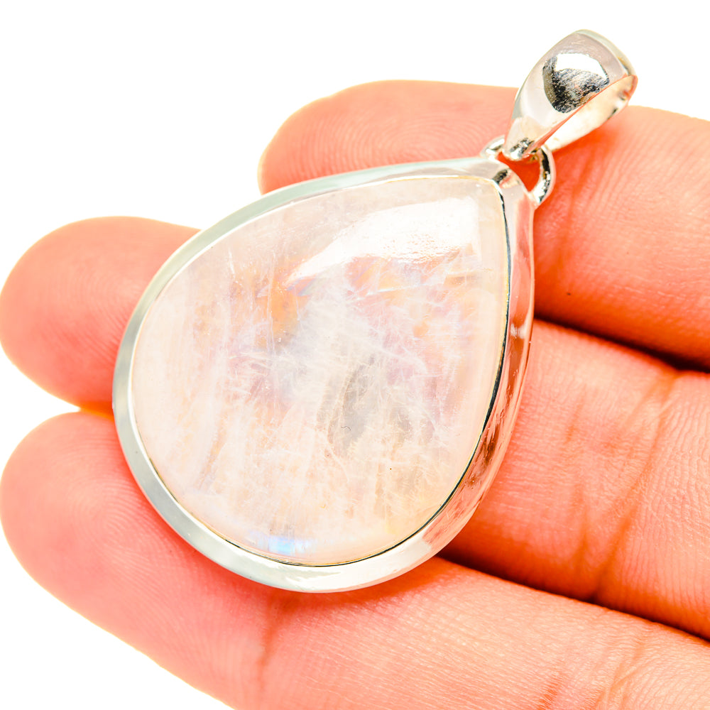 Rainbow Moonstone Pendants handcrafted by Anasilvercos - PD7615