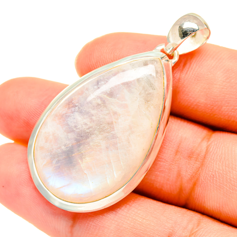 Rainbow Moonstone Pendants handcrafted by Anasilvercos - PD7616
