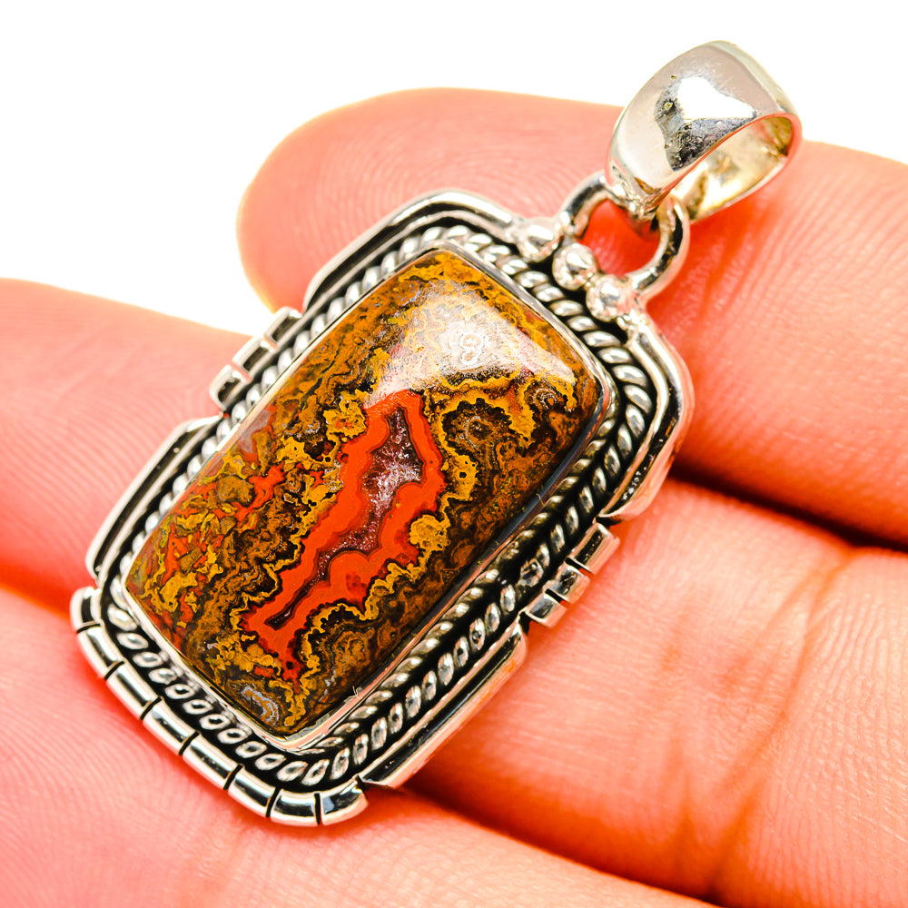 Moroccan Agate Pendants handcrafted by Anasilvercos - PD7627