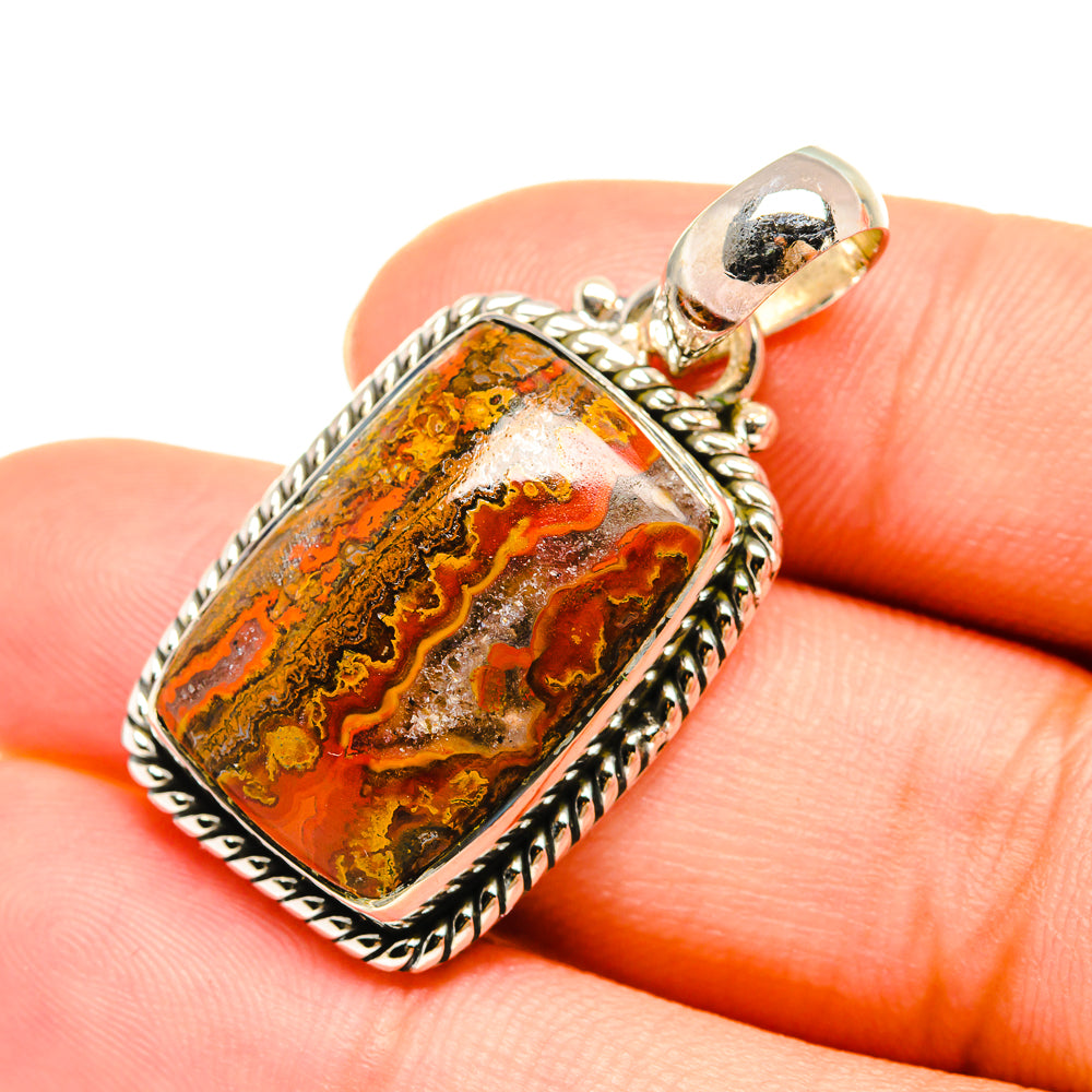 Moroccan Agate Pendants handcrafted by Anasilvercos - PD7629