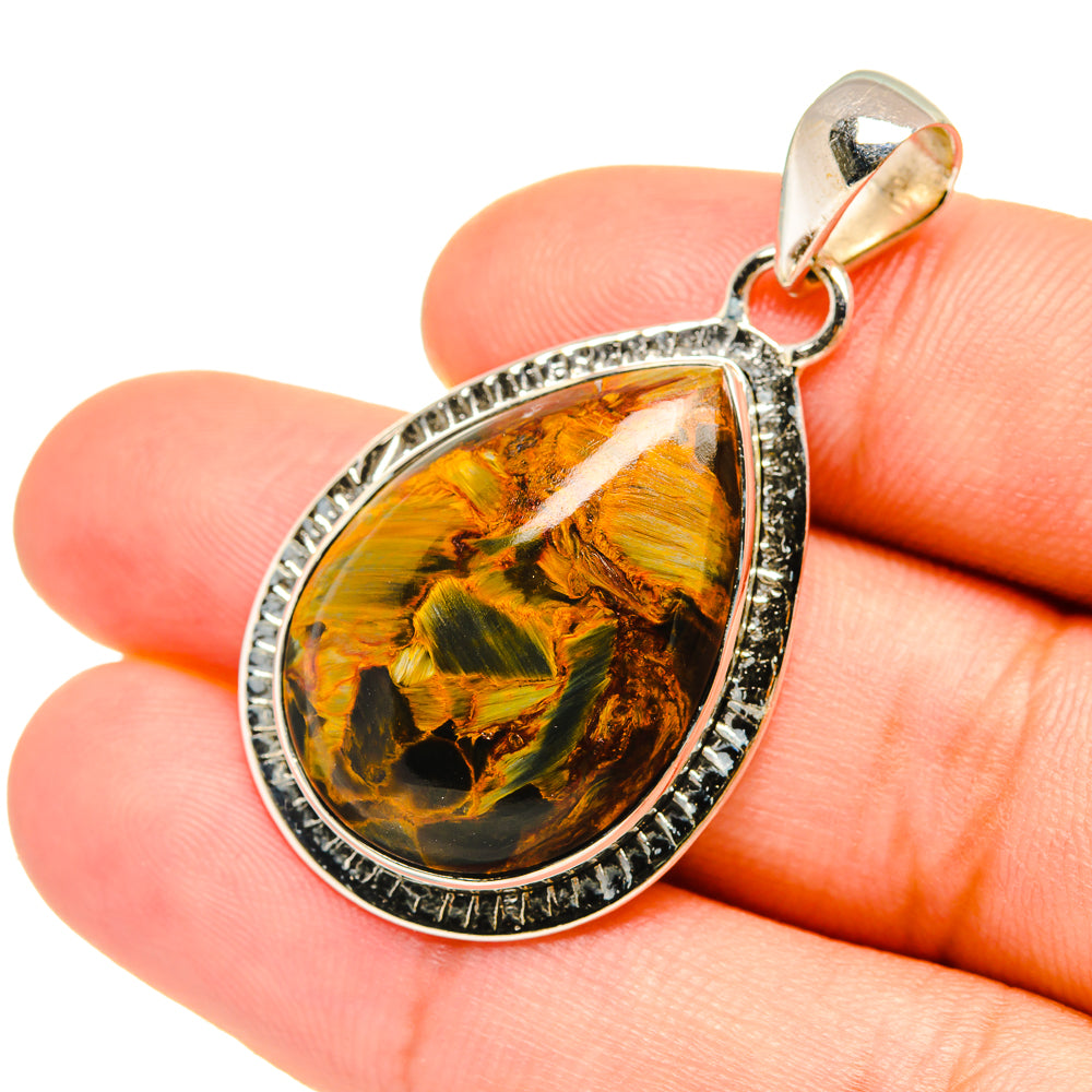 Golden Pietersite Pendants handcrafted by Anasilvercos - PD7630