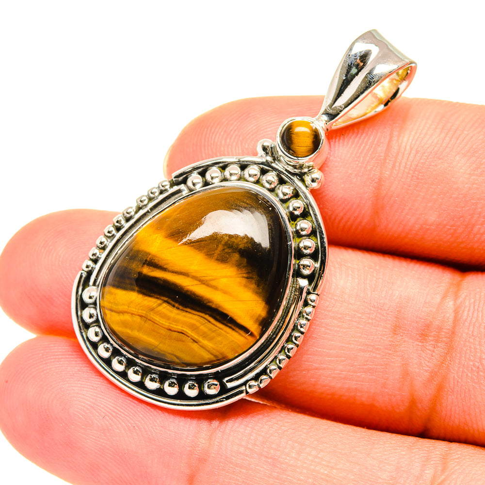 Tiger Eye Pendants handcrafted by Anasilvercos - PD7634