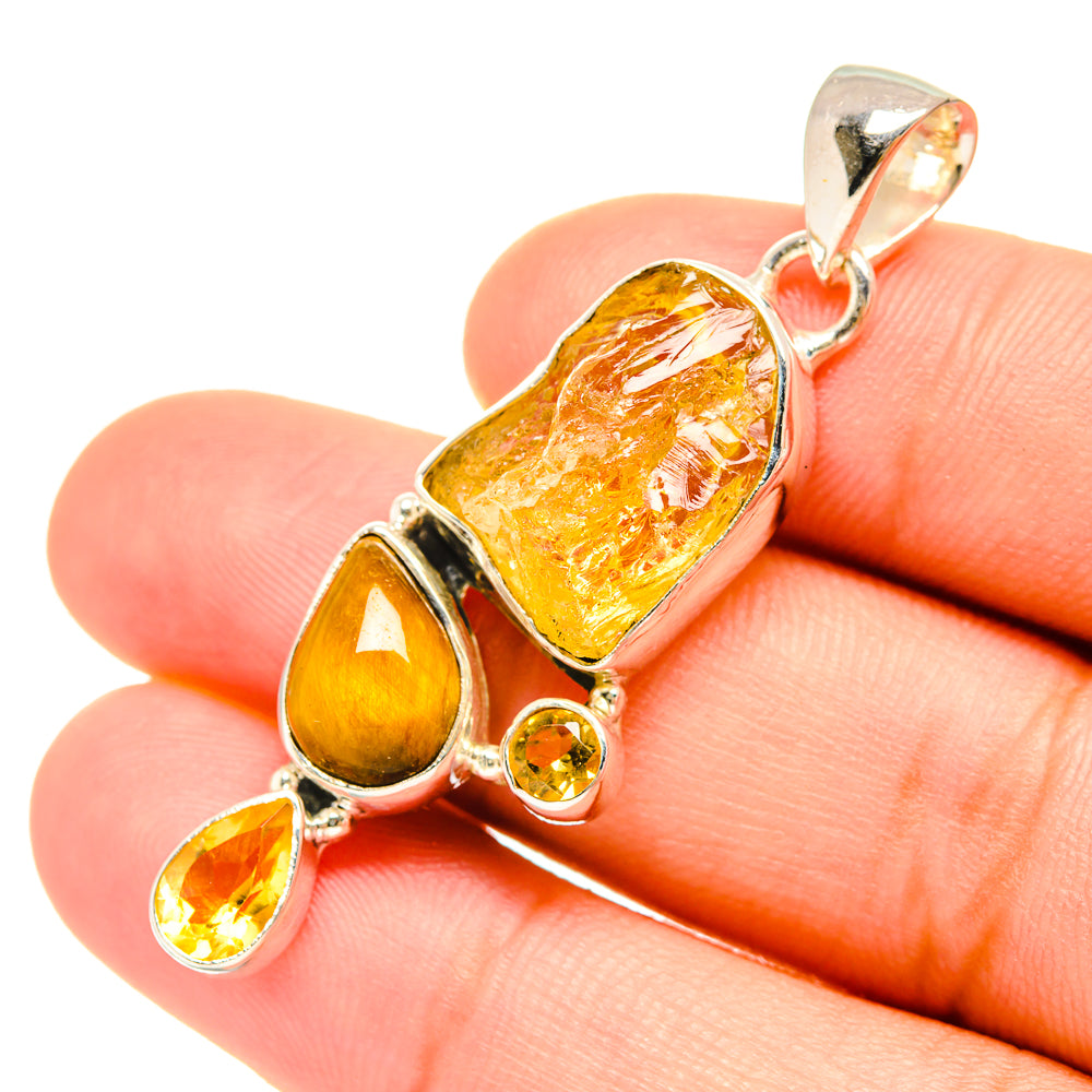 Citrine Pendants handcrafted by Anasilvercos - PD7639