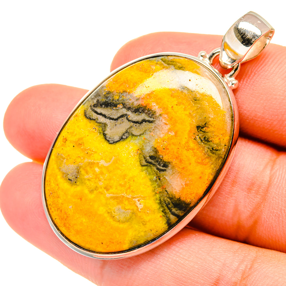 Bumble Bee Jasper Pendants handcrafted by Anasilvercos - PD7646