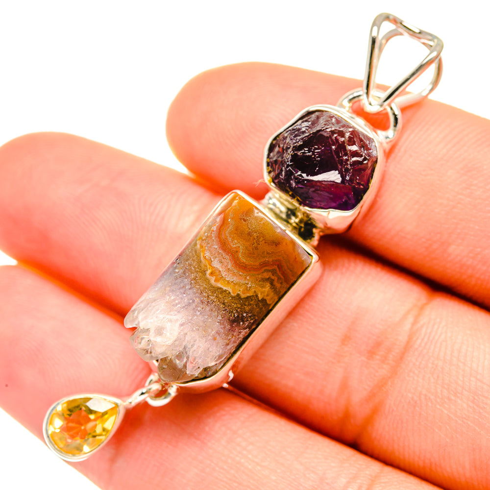 Amethyst Stalactite Pendants handcrafted by Anasilvercos - PD7649