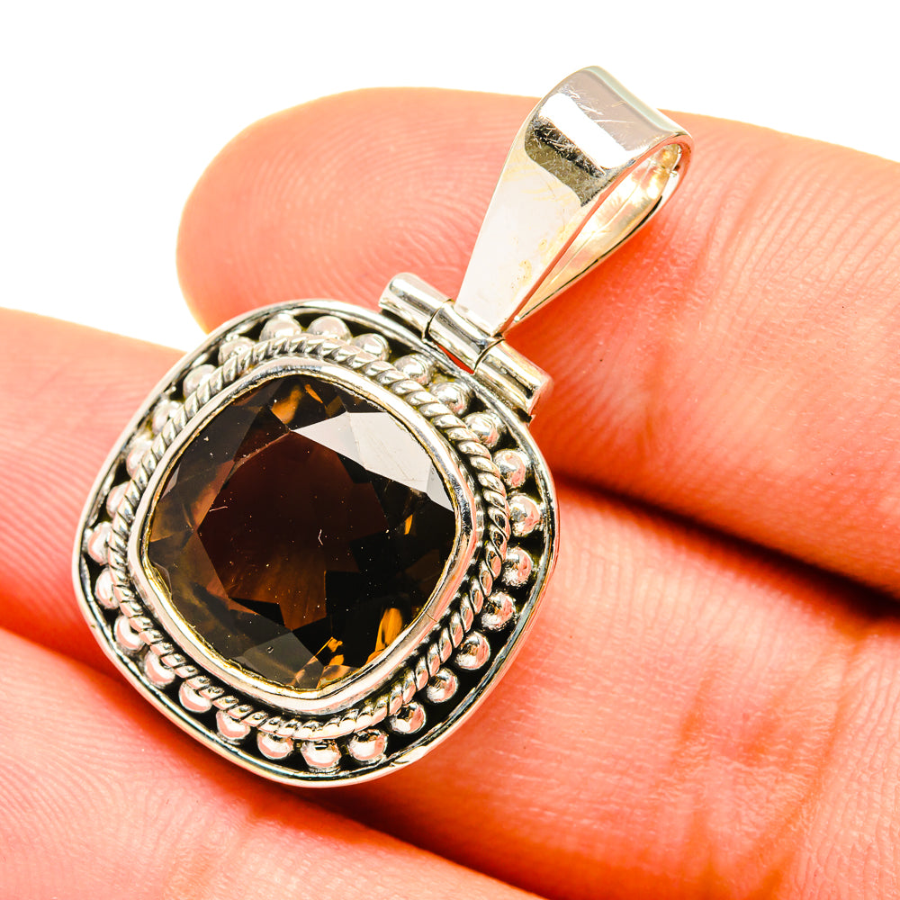 Smoky Quartz Pendants handcrafted by Anasilvercos - PD7651