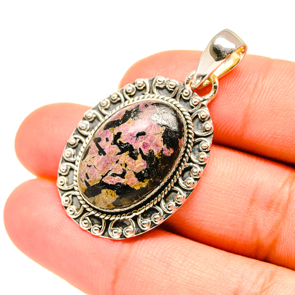 Rhodonite Pendants handcrafted by Anasilvercos - PD7653