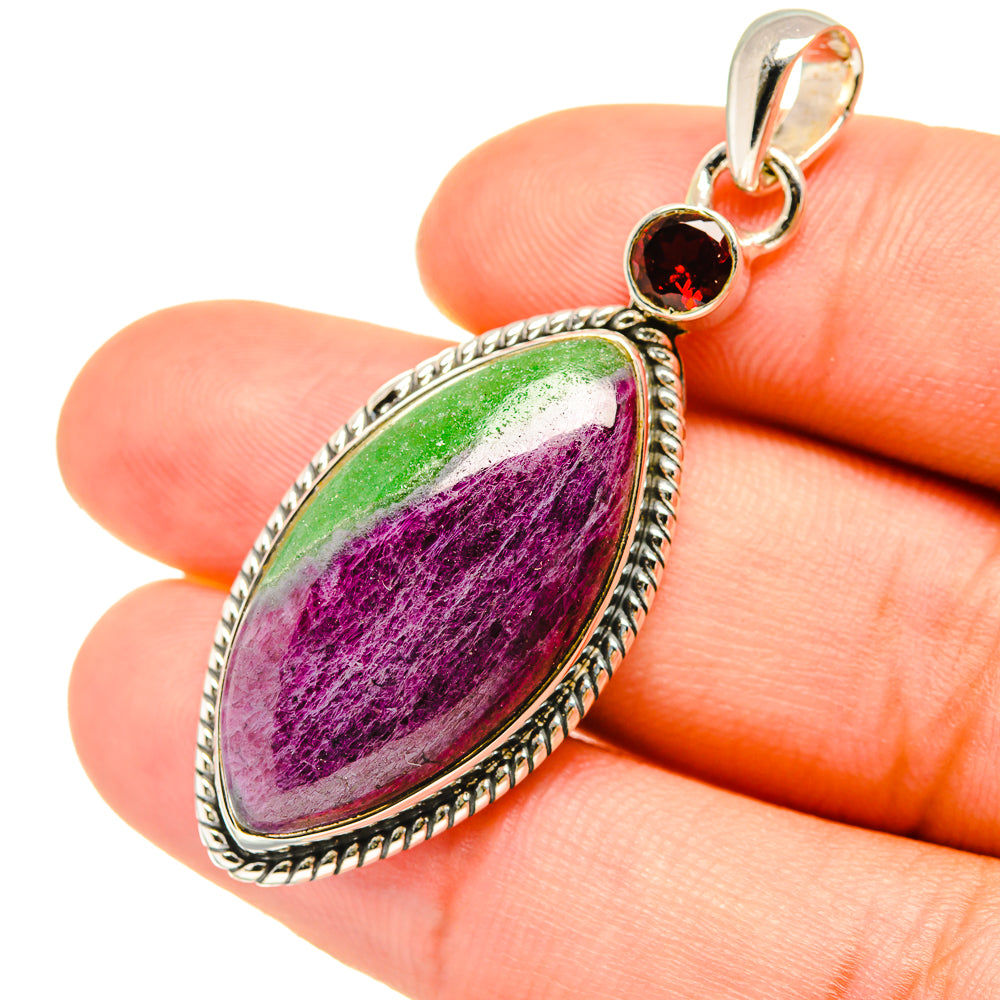 Ruby Zoisite Pendants handcrafted by Anasilvercos - PD7666