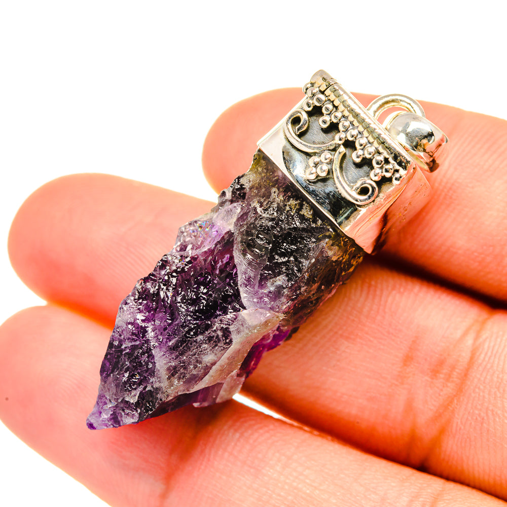 Amethyst Crystal Pendants handcrafted by Anasilvercos - PD7670