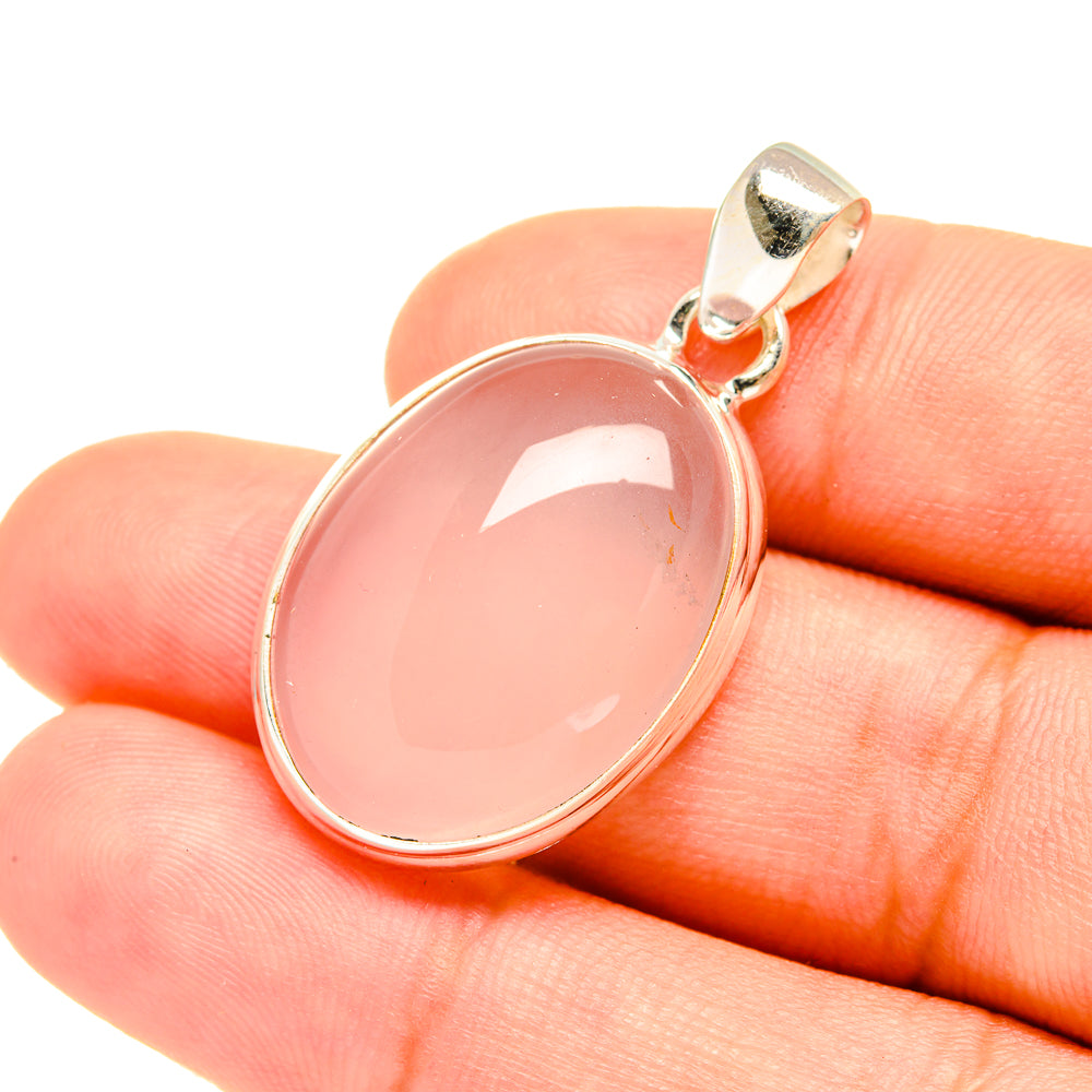 Rose Quartz Pendants handcrafted by Anasilvercos - PD7682