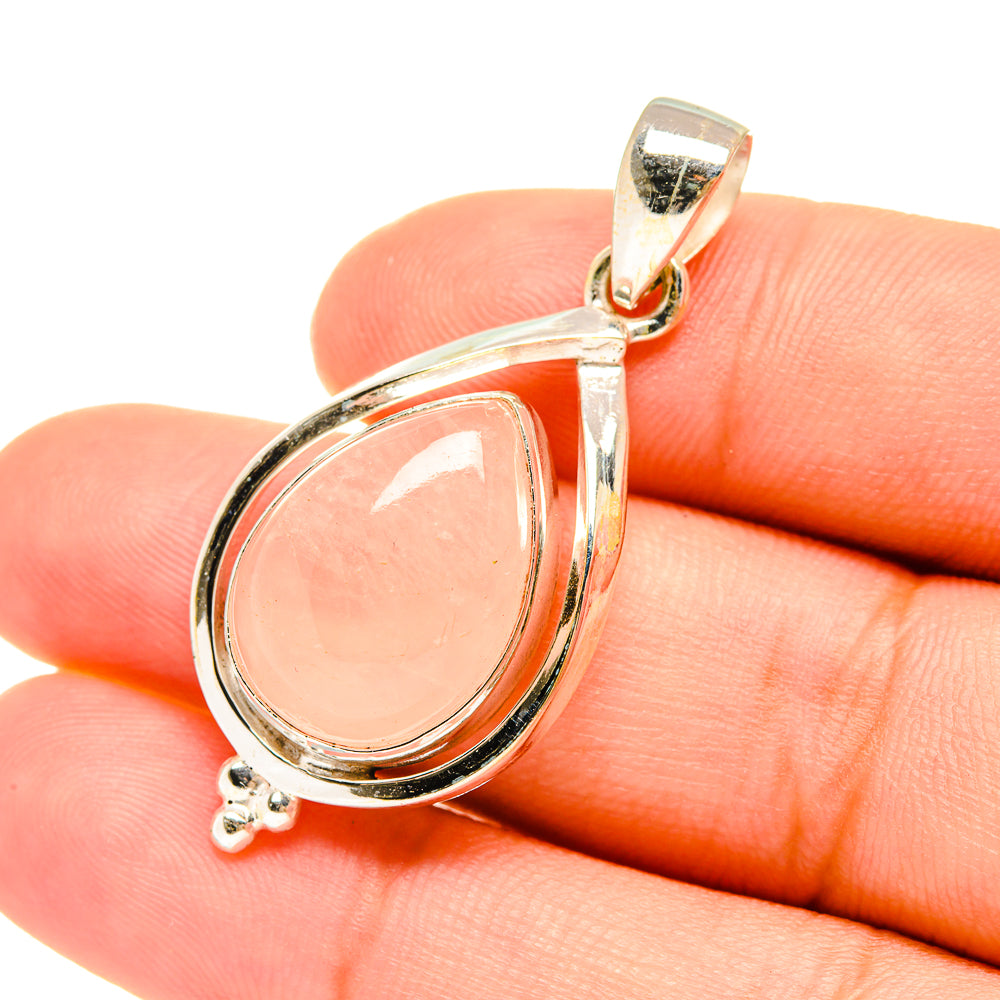 Rose Quartz Pendants handcrafted by Anasilvercos - PD7686