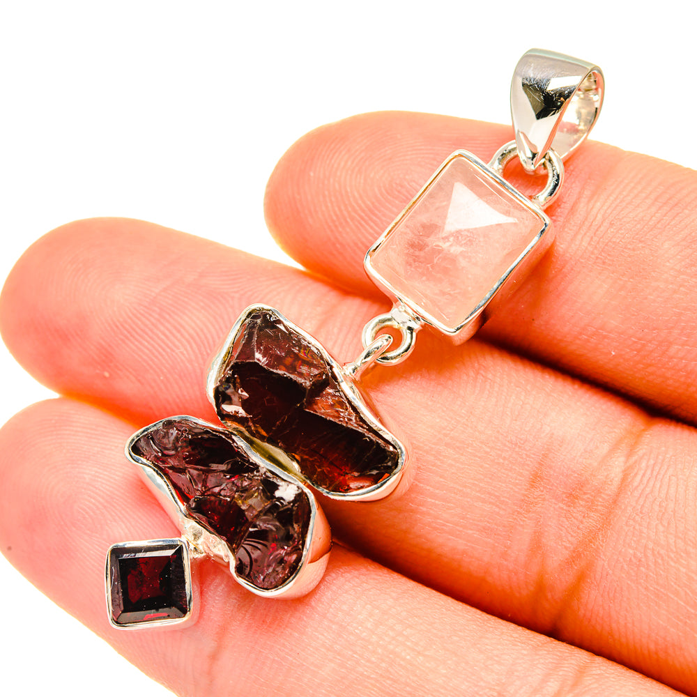 Rose Quartz Pendants handcrafted by Anasilvercos - PD7693