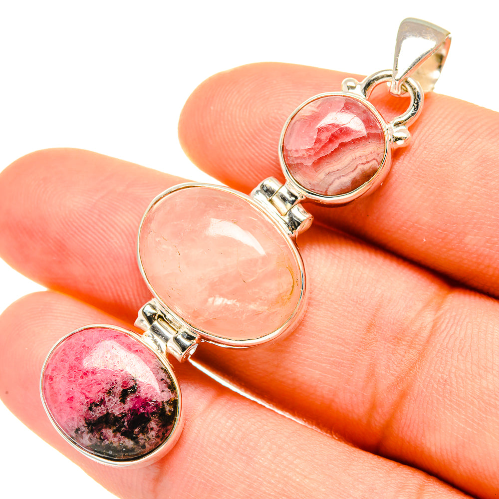 Rhodonite Pendants handcrafted by Anasilvercos - PD7694