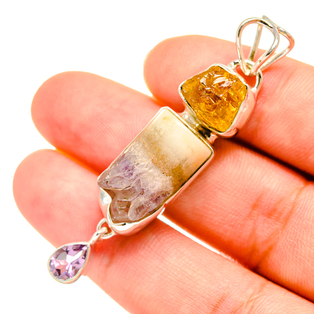 Amethyst Stalactite Pendants handcrafted by Anasilvercos - PD7702