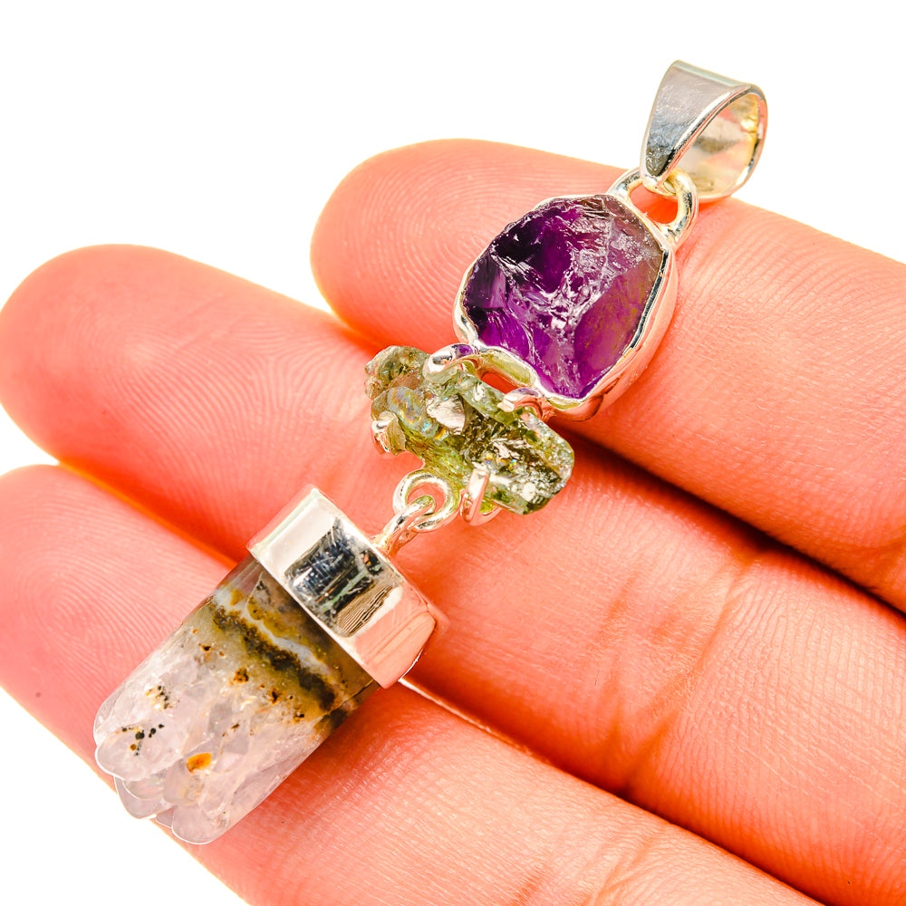 Amethyst Stalactite Pendants handcrafted by Anasilvercos - PD7703