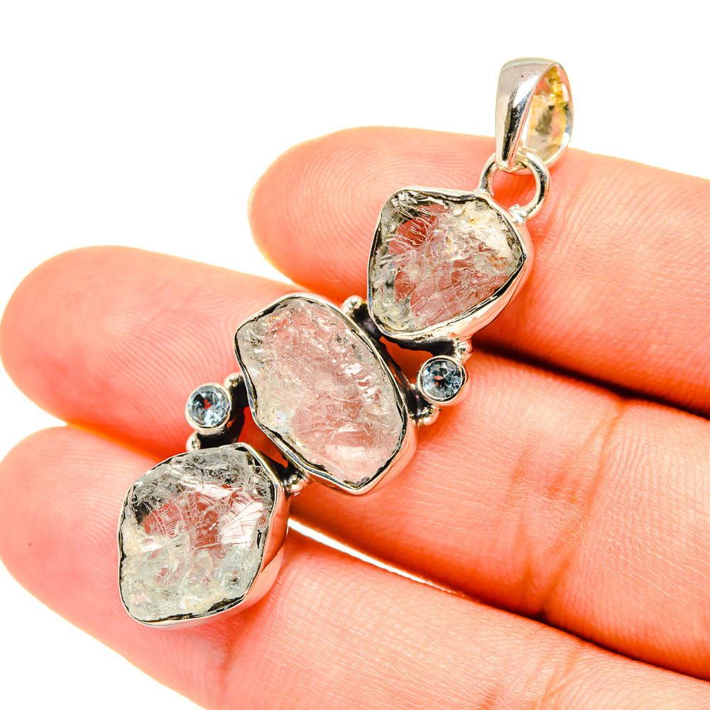 Aquamarine Pendants handcrafted by Anasilvercos - PD7716