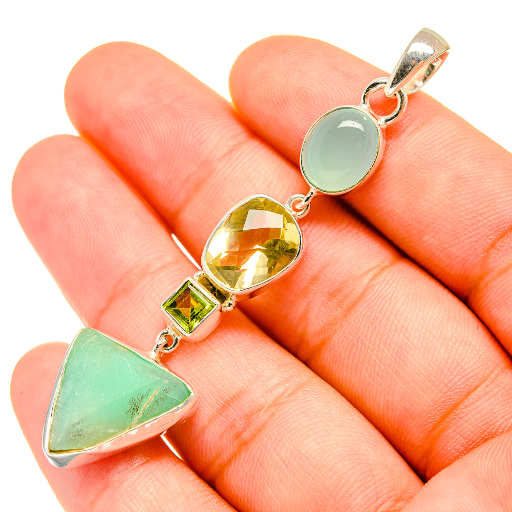Chrysoprase Pendants handcrafted by Anasilvercos - PD7742