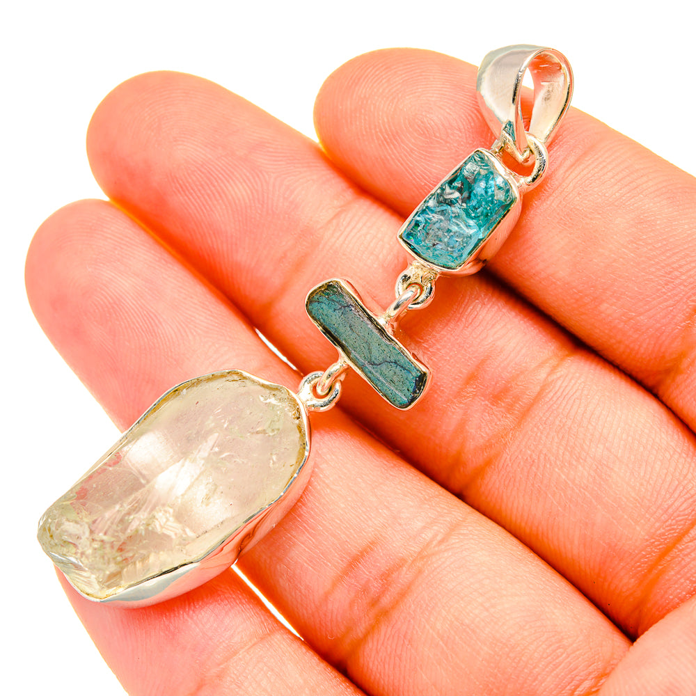 Green Amethyst Pendants handcrafted by Anasilvercos - PD7743