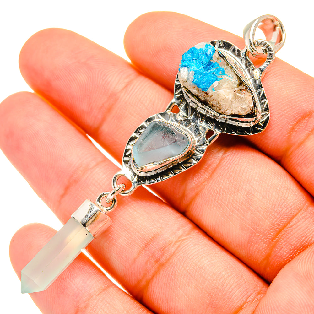 Cavansite Crystal Pendants handcrafted by Anasilvercos - PD7745