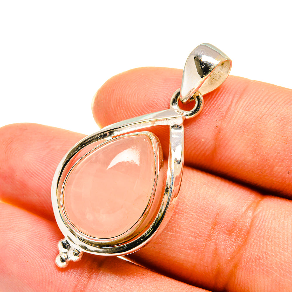 Rose Quartz Pendants handcrafted by Anasilvercos - PD7775