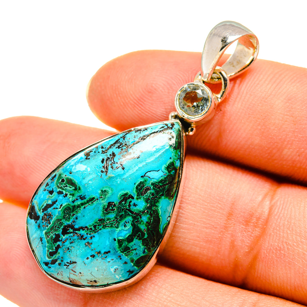 Chrysocolla Pendants handcrafted by Anasilvercos - PD7805